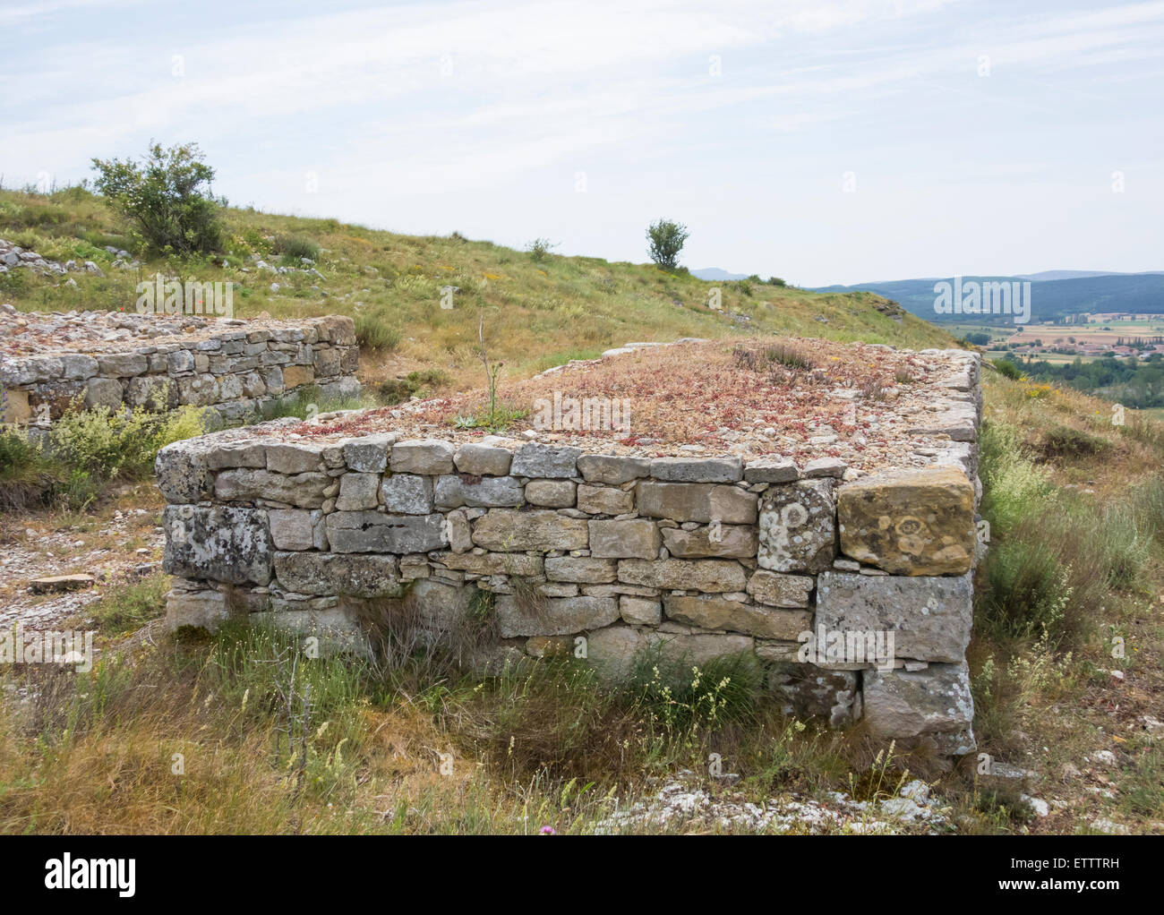 Colonie romaine reste à Monte Cilda près de Olleros de Pisuerga, province de Palencia, Espagne Banque D'Images