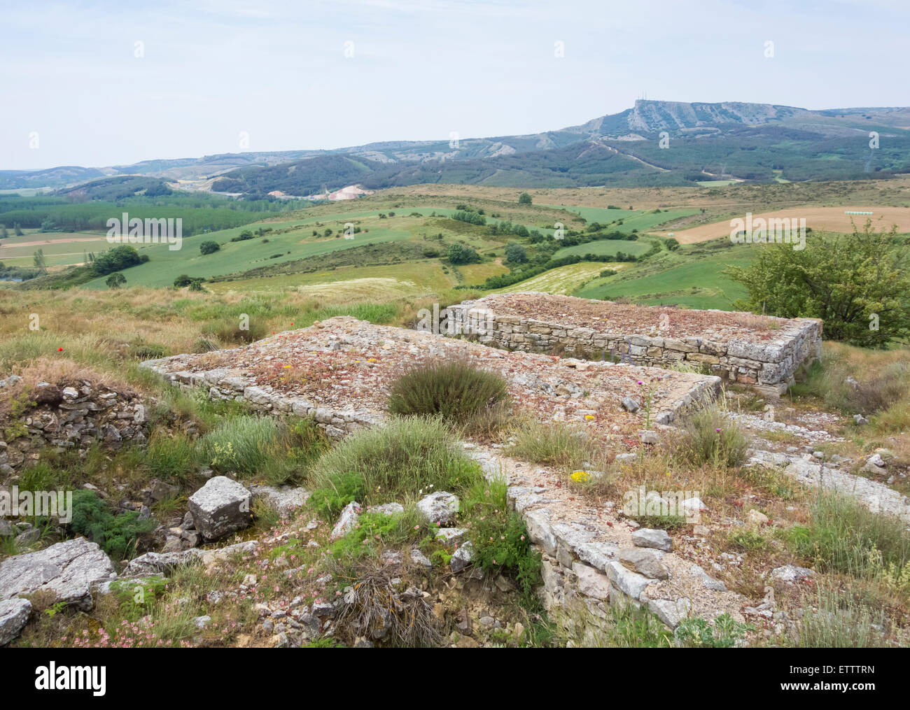 Colonie romaine reste à Monte Cilda près de Olleros de Pisuerga, province de Palencia, Espagne Banque D'Images