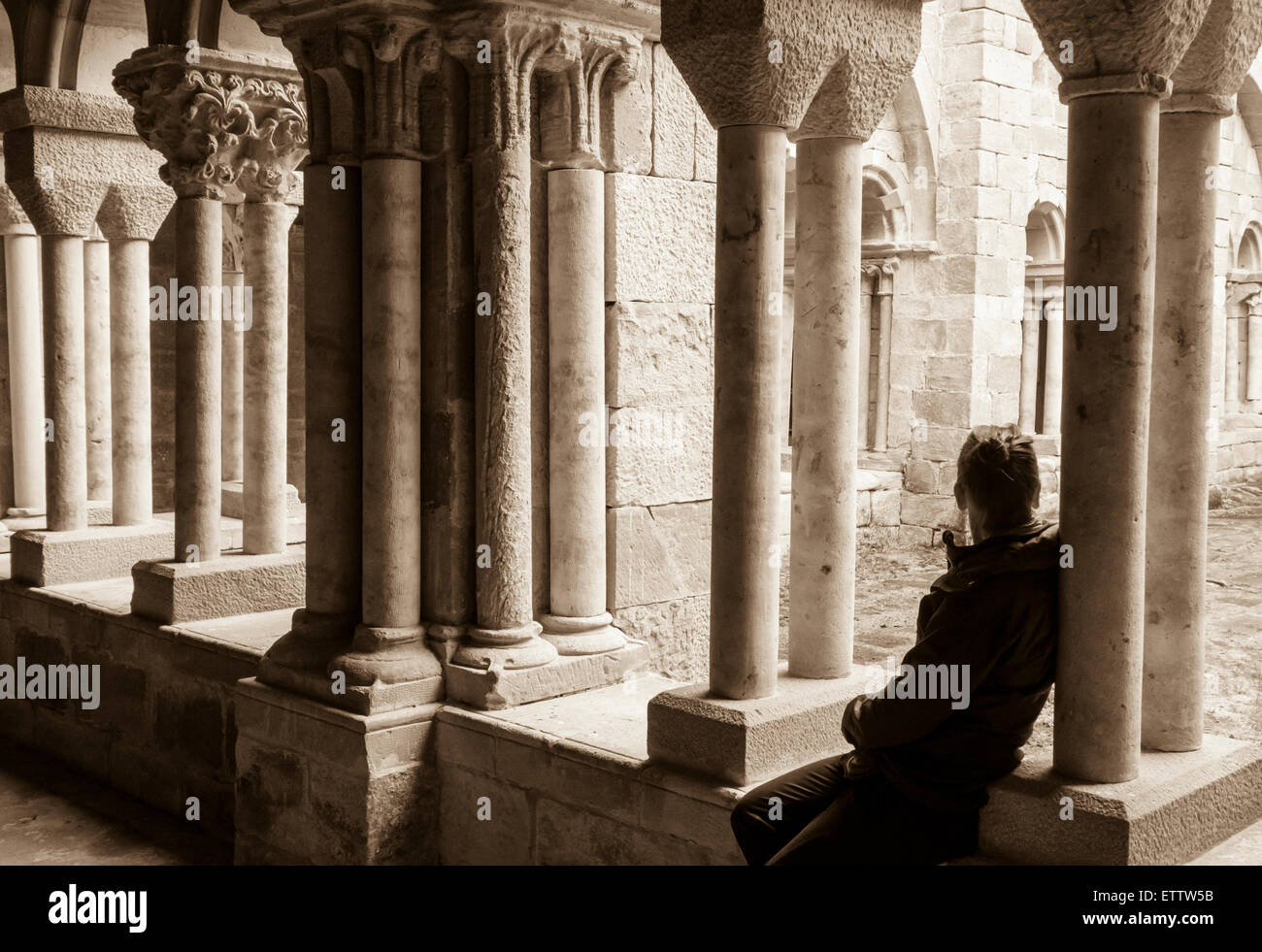 Monastère de Santa Maria la Real à Aguilar de Campoo, provence Palencia, Castille et Leon, Espagne Banque D'Images