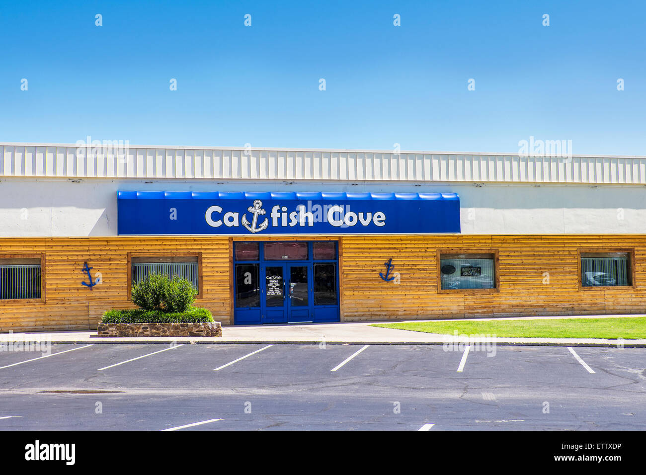 Barbue de Cove, une franchise restaurant spécialisé dans les filets de poisson-chat frit. Oklahoma City, Oklahoma, USA. Banque D'Images