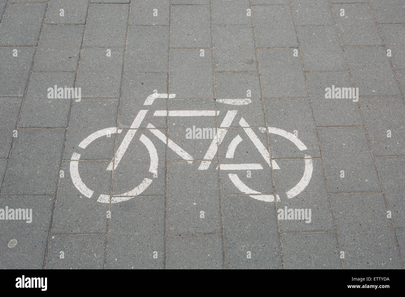 L'Allemagne, le pictogramme d'un vélo lane Banque D'Images