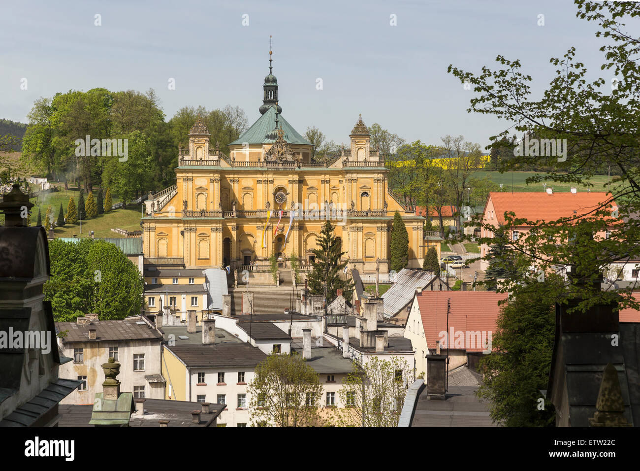 La Pologne, la Basse Silésie, Wambierzyce, pèlerinage basilique baroque church Banque D'Images