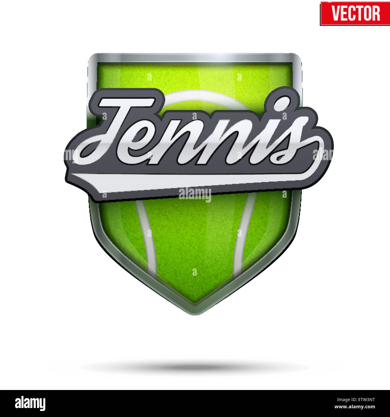 Symbole de l'étiquette de Tennis Premium Illustration de Vecteur