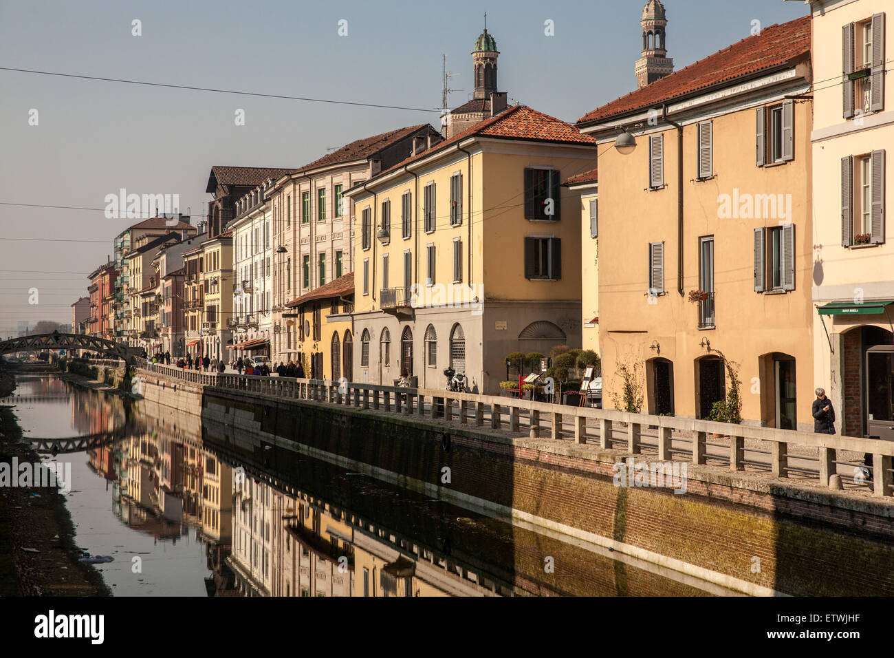 Milan, Alzaia Naviglio Grande, Banque D'Images