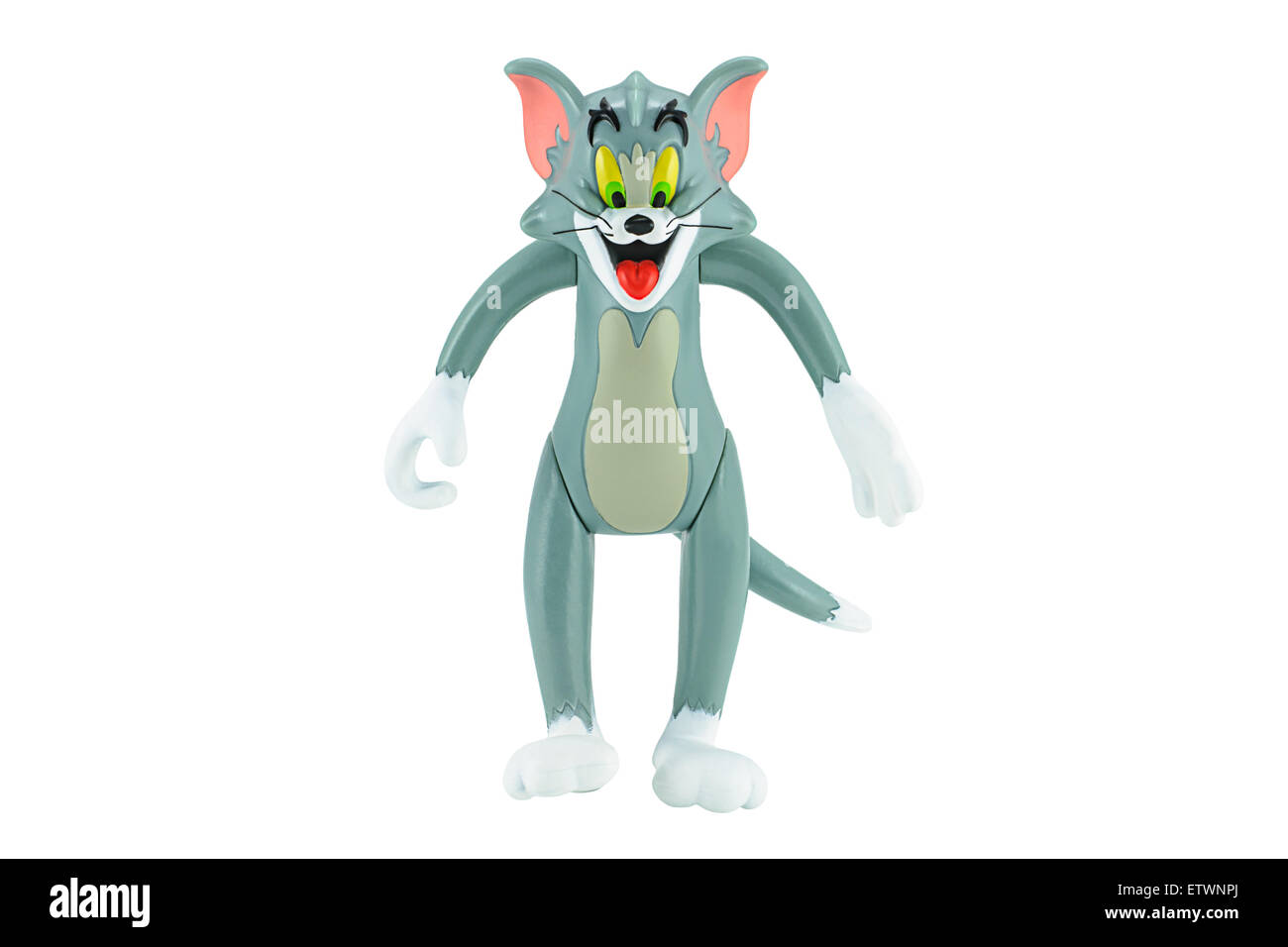 Bangkok, Thaïlande - 17 Février, 2015 : Tom jouet pour chat gris sous forme de caractères de dessin animé d'animation Tom et Jerry. Banque D'Images