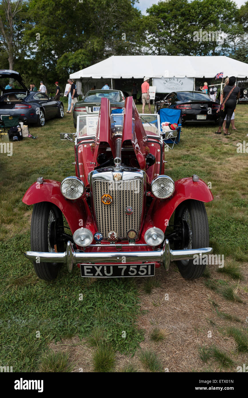 Voitures anciennes à une exposition de voiture Banque D'Images