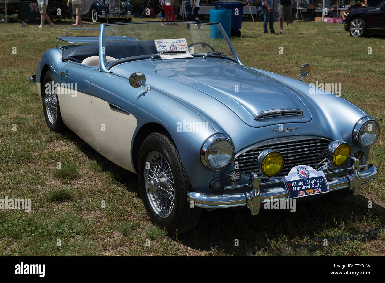Voitures anciennes à une exposition de voiture Banque D'Images