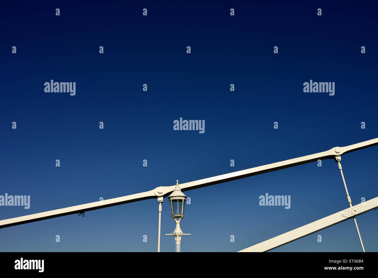 Vue détaillée, Albert Bridge, Royal Borough de Kensington et Chelsea, Londres SW10, Royaume-Uni Banque D'Images