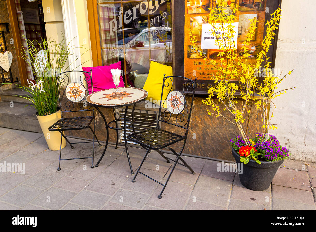 Kazimierz, l'ancien quartier juif de Cracovie, Pologne, Europe. Kuchnia restaurant traditionnelle polonaise, Home Quelle est l, Cracovie, Pologne Banque D'Images