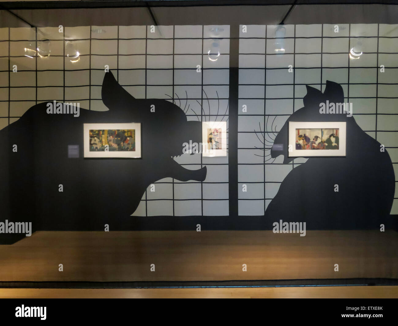 "La vie de chats' exposition à la société japonaise, NYC Banque D'Images