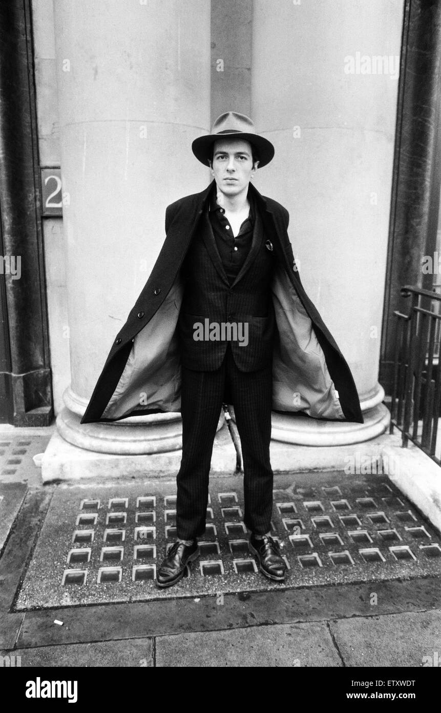 Joe Strummer, chanteur du groupe punk rock anglais The Clash. 16 janvier 1981. Banque D'Images