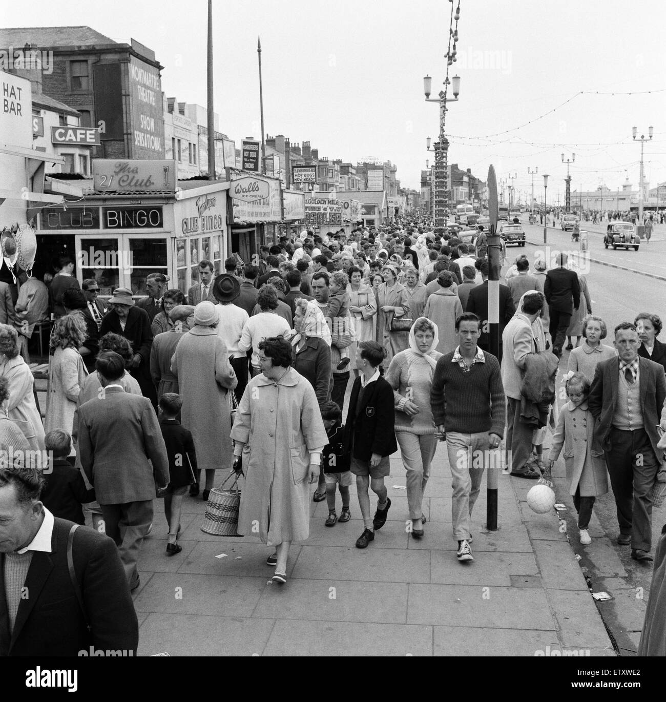 Maison de scènes dans Blackpool, Lancashire. 5 août 1961. Banque D'Images