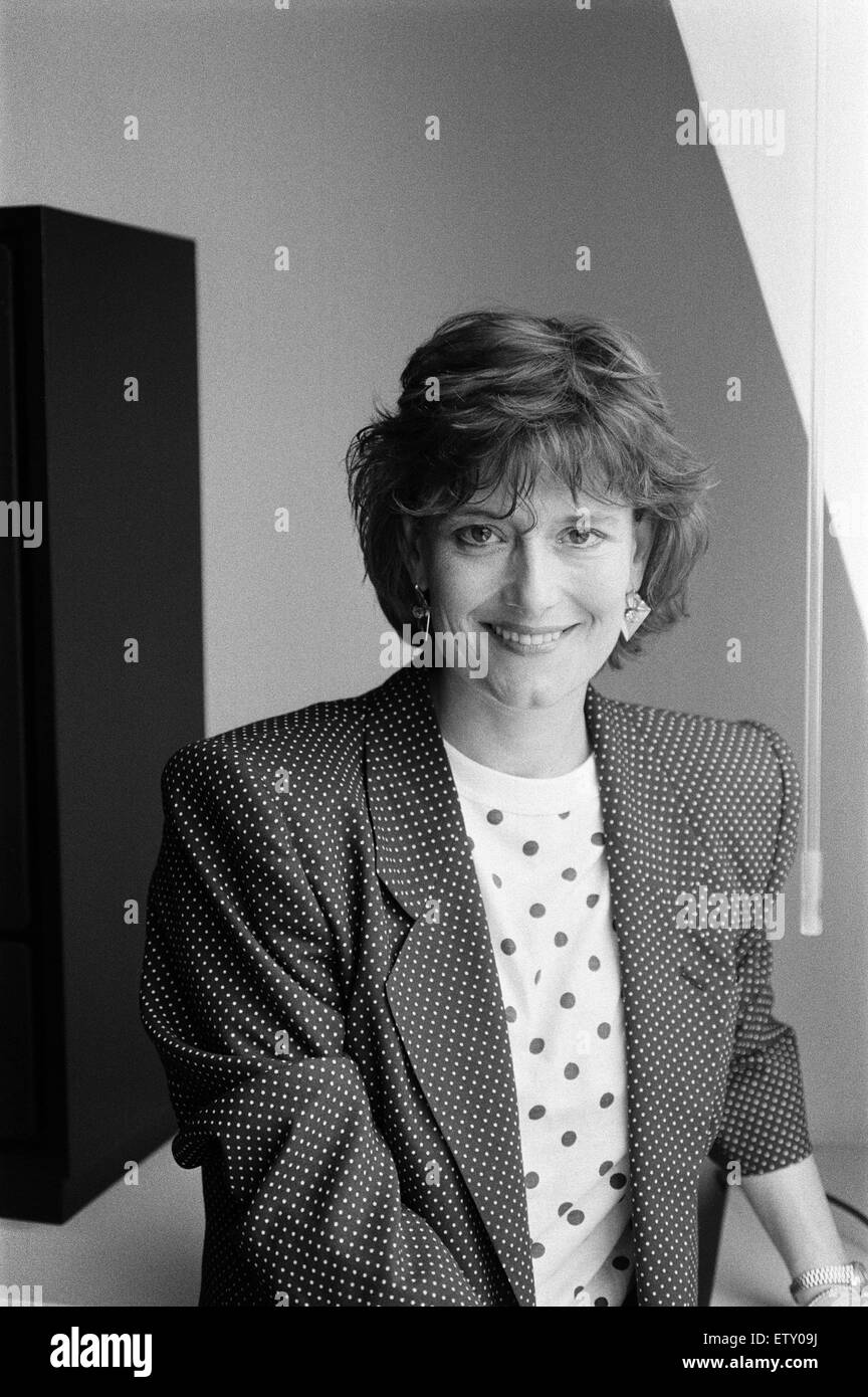 Singer Linda Thompson, qui vient de sortir un nouvel album solo après sa séparation de mari Richard. 6e juin 1985. Banque D'Images
