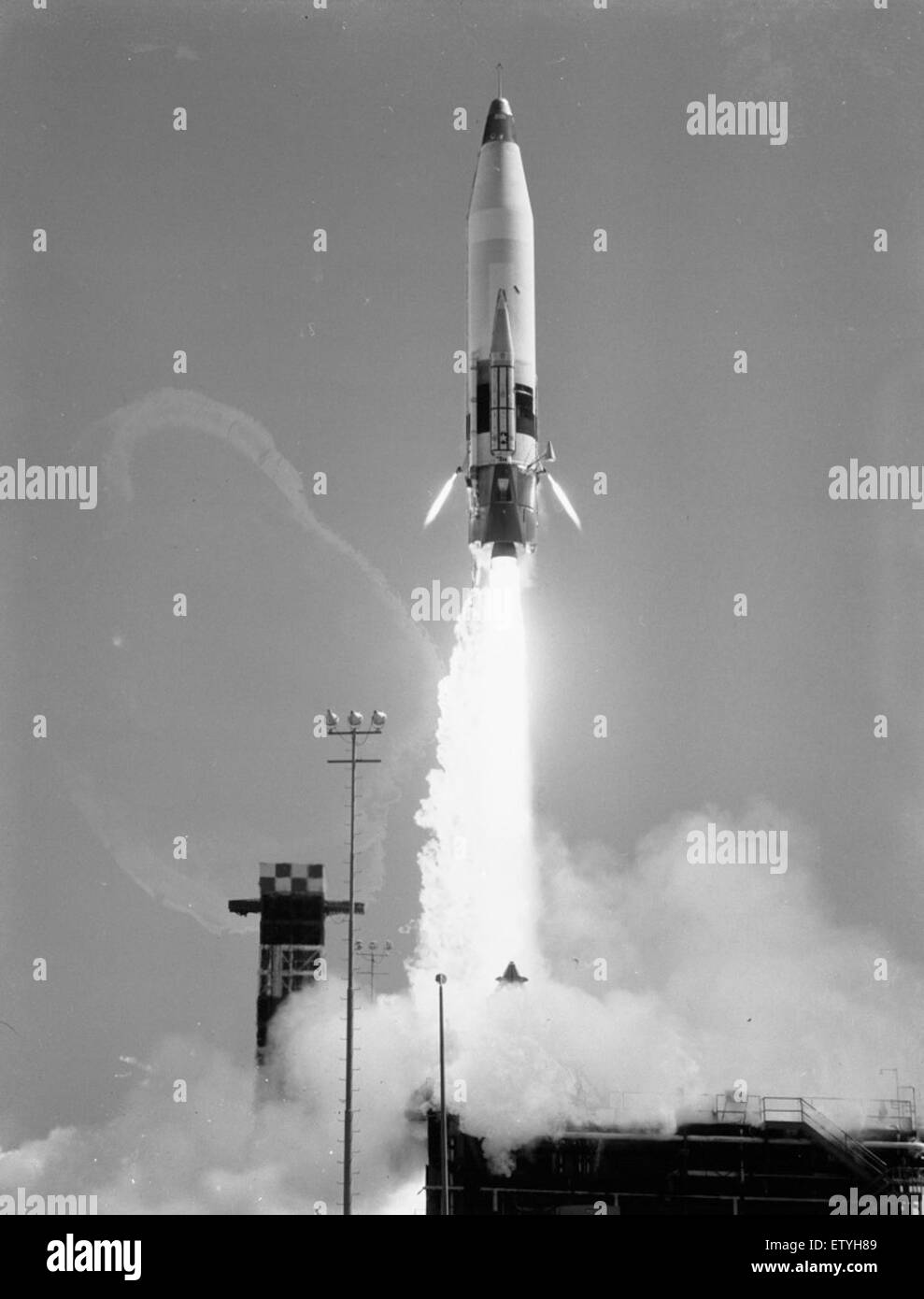 Atlas 11A, lift-off de lancement à Cap Canaveral, 12 Banque D'Images