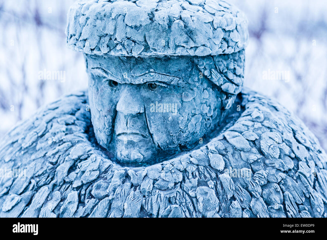 Statue d'une femme grincheuse, Narvik, Norvège Banque D'Images