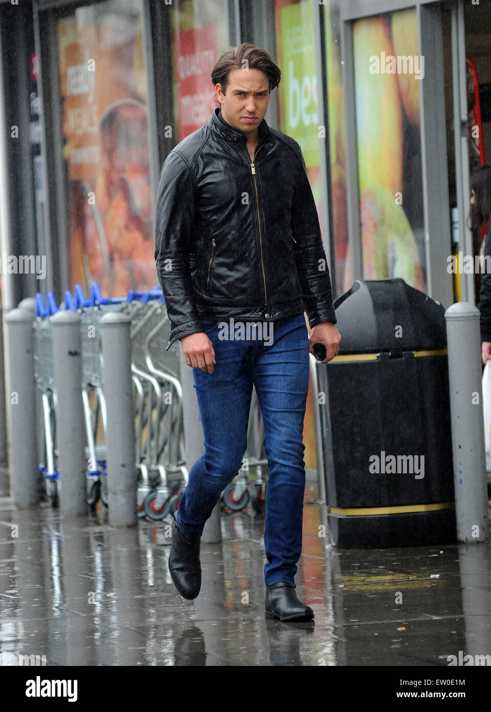 TOWIE star James Lock dans le tournage d' Essex : où : London, Royaume-Uni Quand : 29 Mar 2015 C Banque D'Images