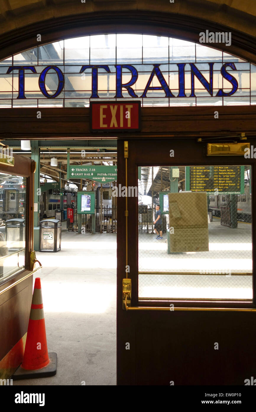 Hoboken, Erie Lackawanna Terminal de train d'Hoboken, New Jersey USA Banque D'Images