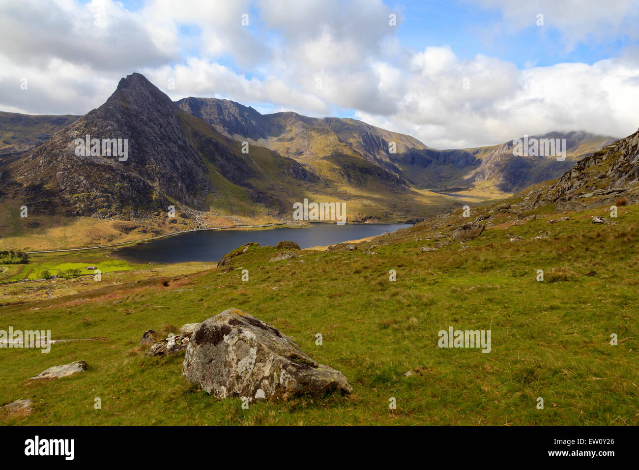 Tryfan, Snowdonia, Banque D'Images