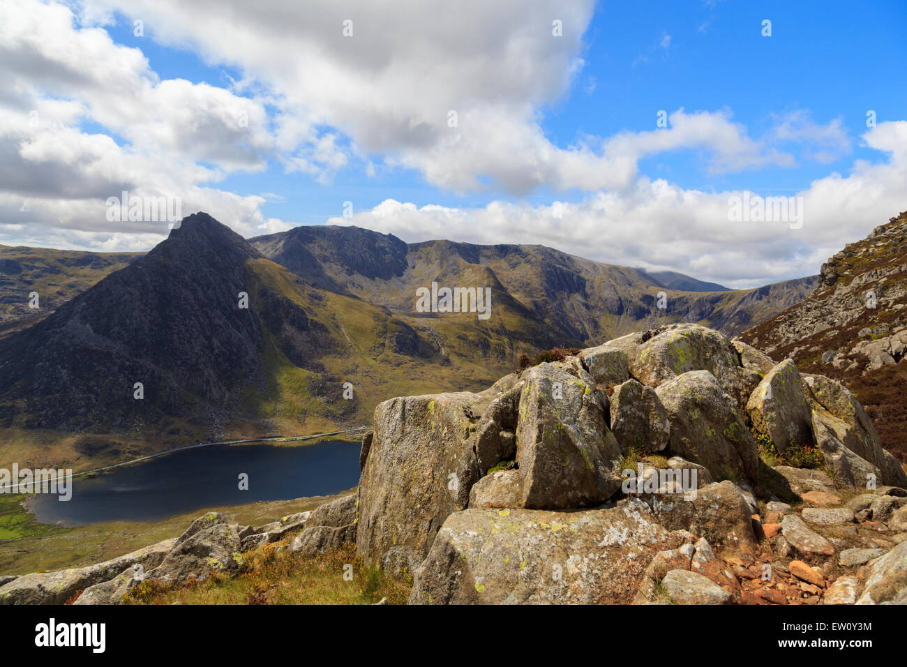 Tryfan, Snowdonia, Banque D'Images