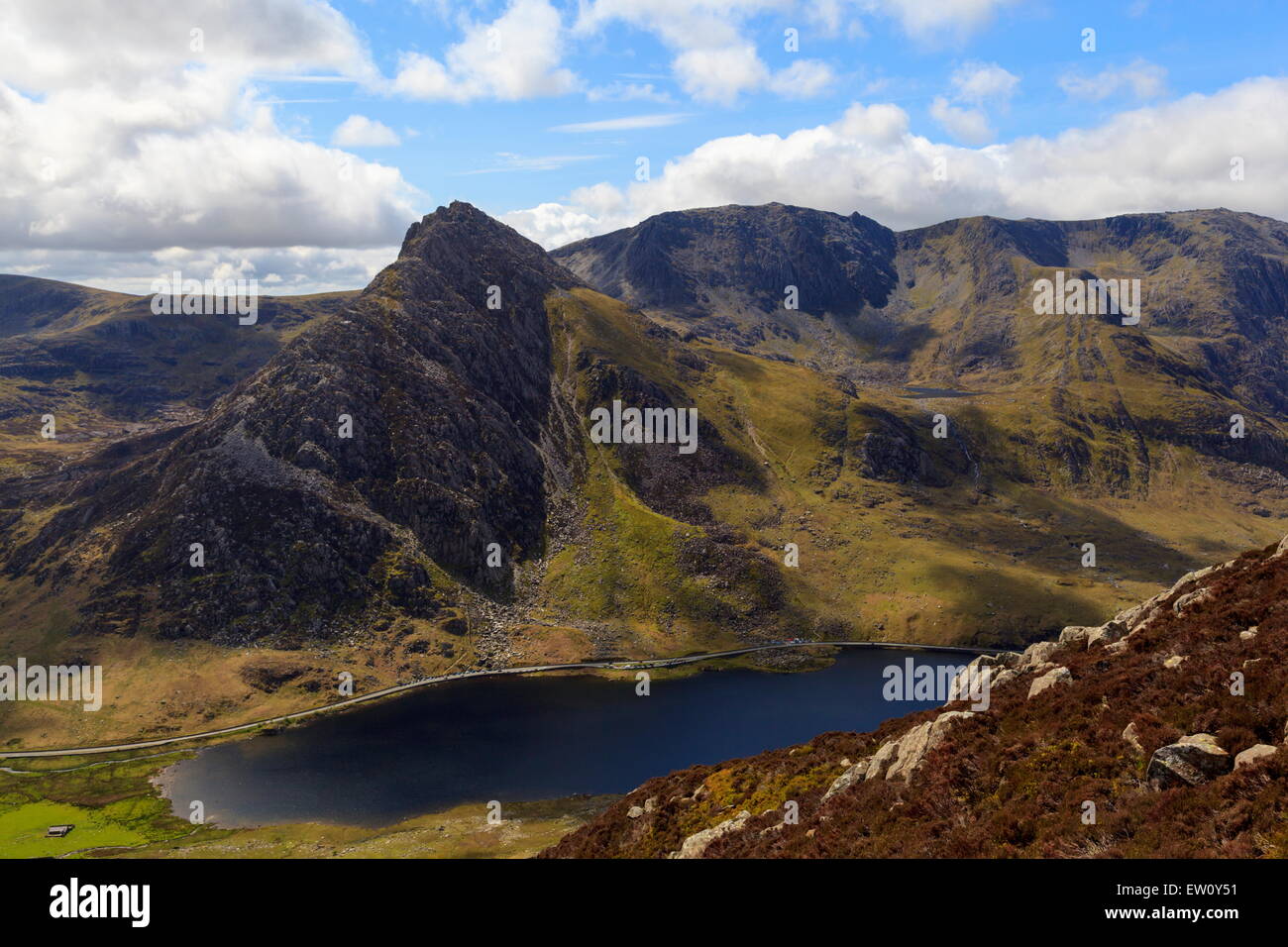 Tryfan, Snowdonia, Banque D'Images