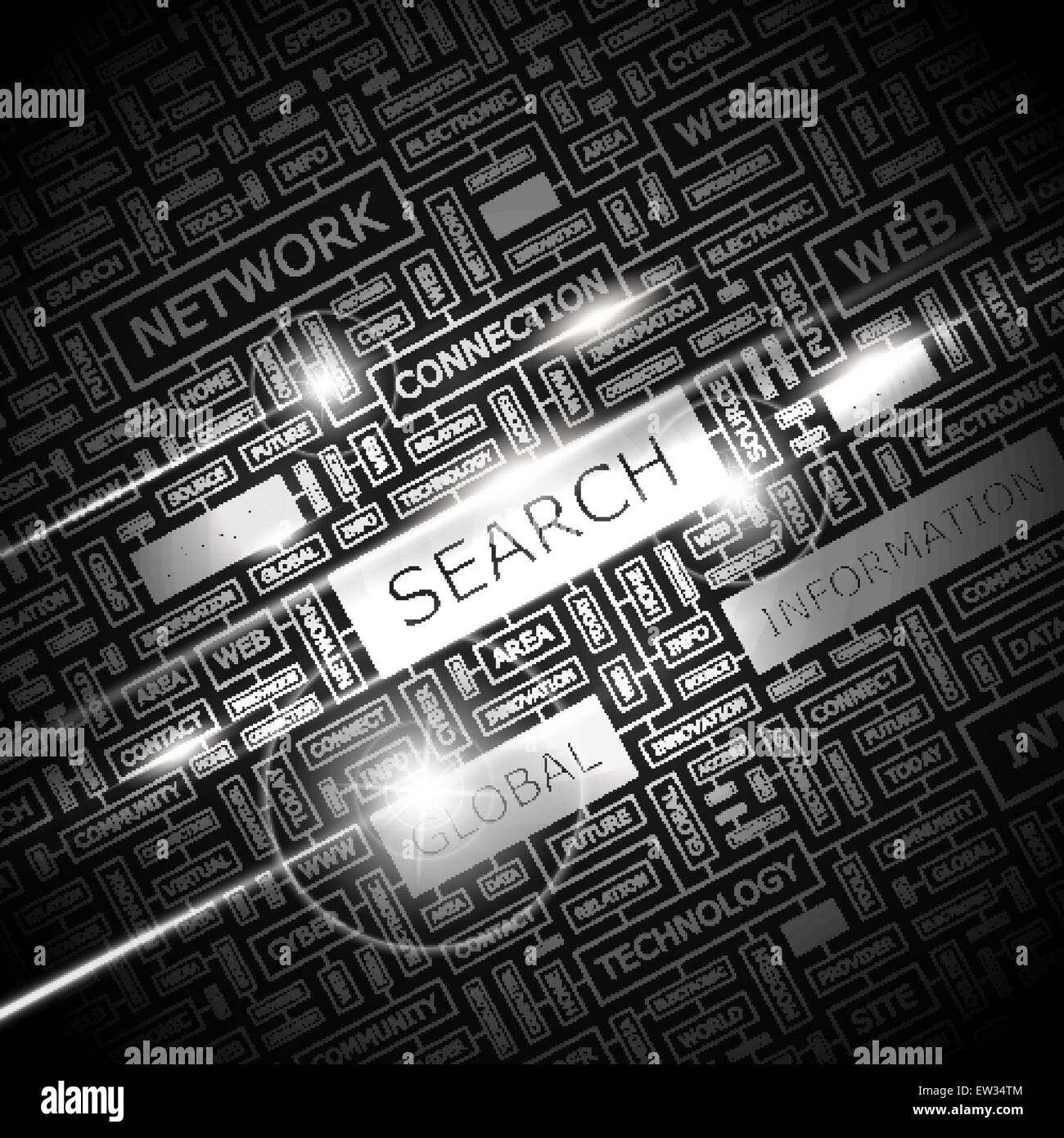 Vous pouvez chercher. Word cloud concept illustration. Wordcloud collage. Illustration de Vecteur