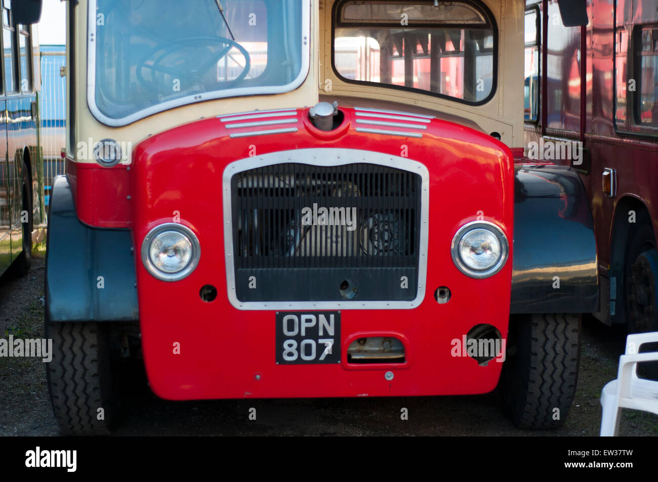 Les bus vintage britannique Banque D'Images