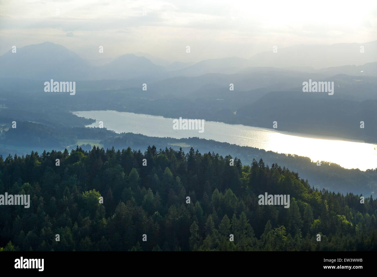 Pyramidenkogel, lac Wörthersee, Carinthie, Autriche Banque D'Images