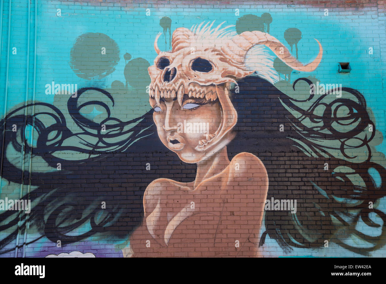 Freak Alley, Graffiti Art public, centre-ville, Boise, Idaho, USA Banque D'Images
