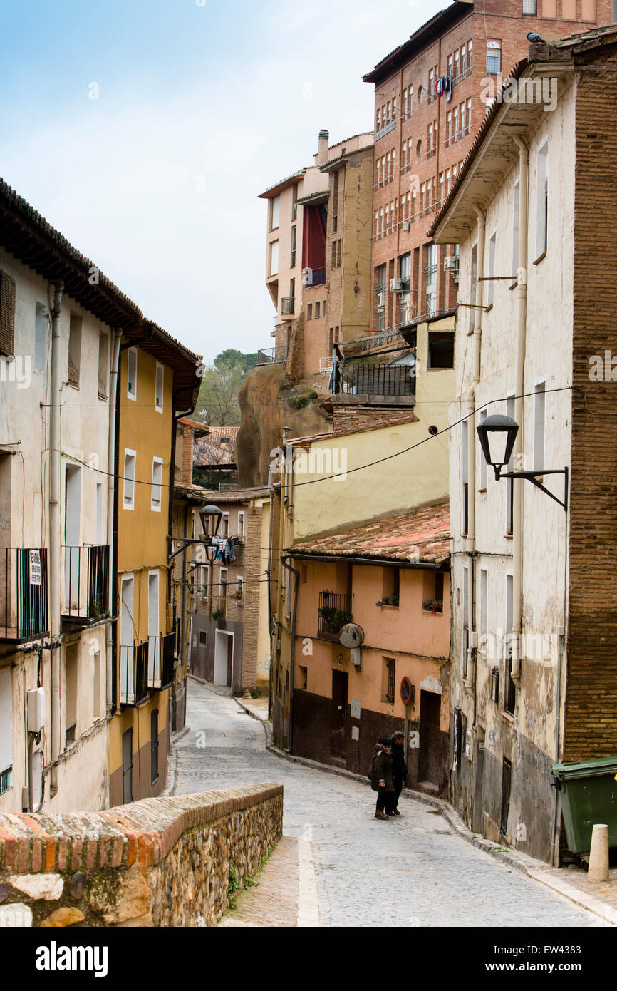 Rue dans le vieux quartier juif de Tarazona Banque D'Images