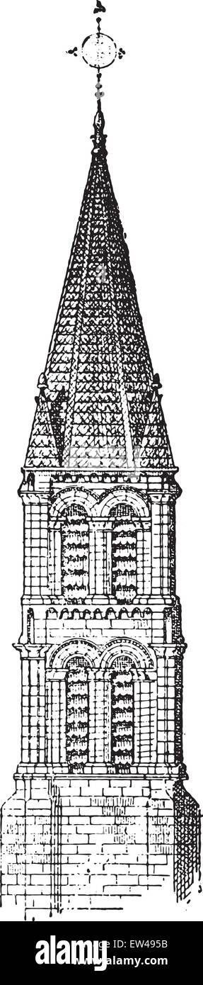 Abat-sons, vintage engraved illustration. Dictionnaire des mots et des choses - Larive et Fleury - 1895. Illustration de Vecteur