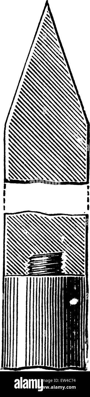 Paratonnerre, vintage engraved illustration. Encyclopédie industrielle E.-O. Lami - 1875. Illustration de Vecteur