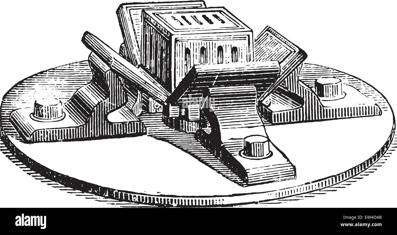 Ouvrez le moule à recevoir le savon emboutissage, vintage engraved illustration. Encyclopédie industrielle E.-O. Lami - 1875. Illustration de Vecteur