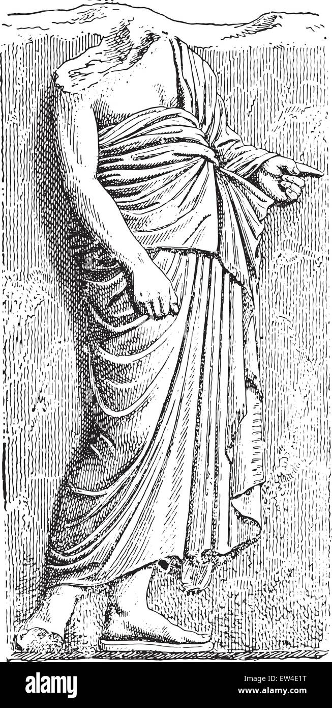 Le Pallium, vintage engraved illustration. Illustration de Vecteur