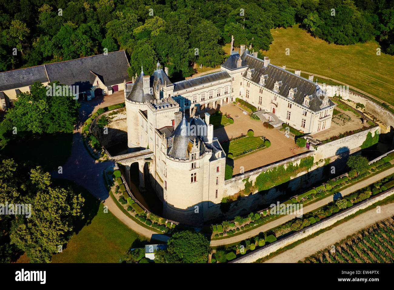 France, Maine et Loire(ministère), vallée de la Loire, le Château de Brézé Banque D'Images