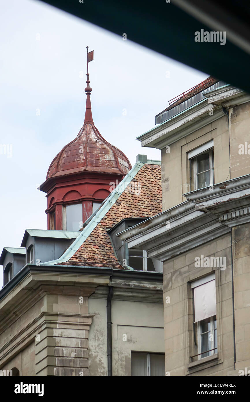 Dans les rues de Genève Ancien Banque D'Images