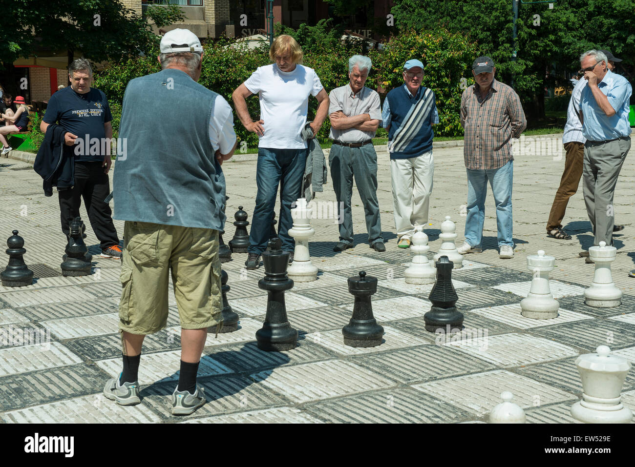 Les échecs, les joueurs, les hommes, les personnes, jeu, Banque D'Images