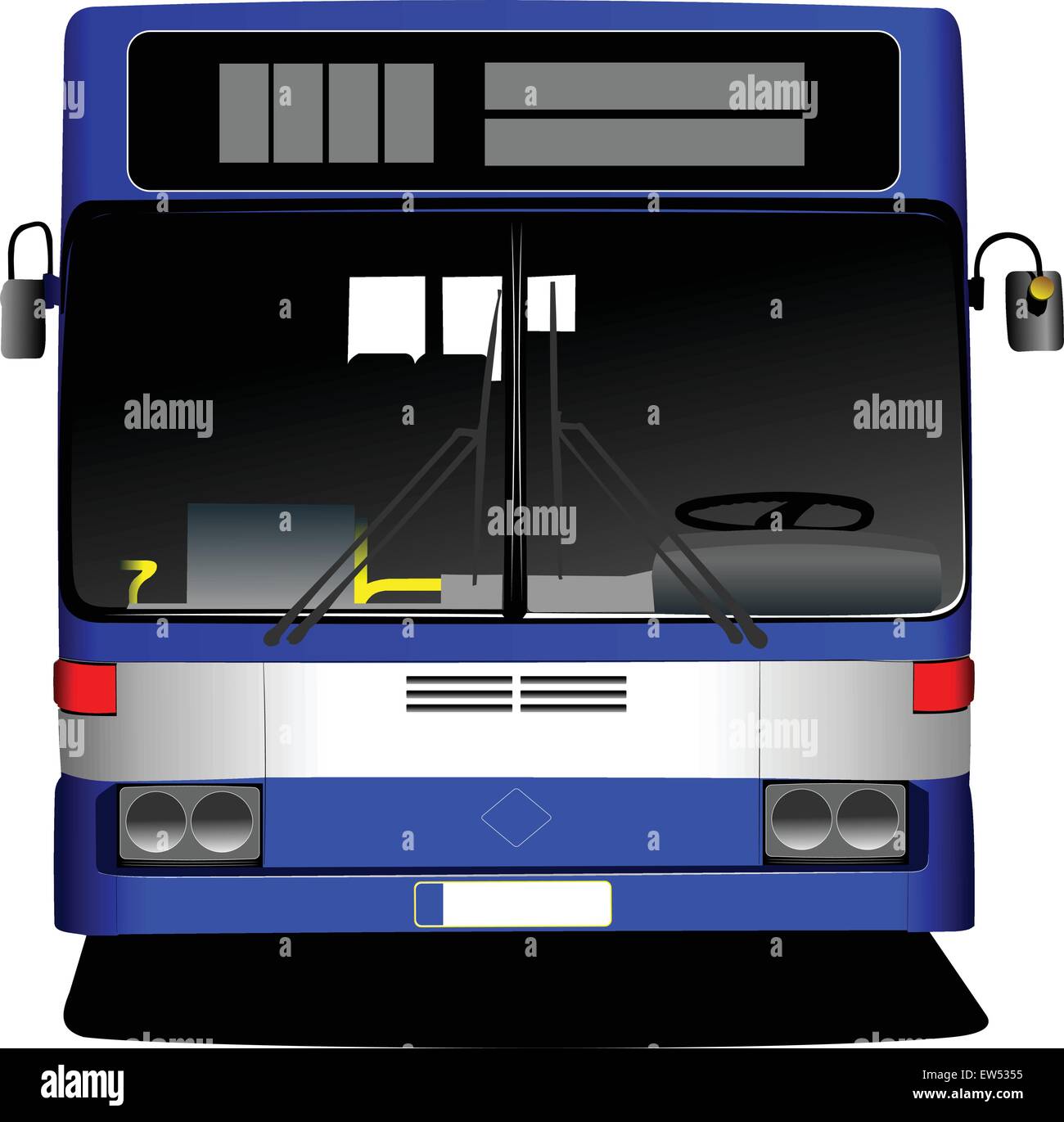 Bus de la ville bleue. Coach. Pour les concepteurs d'illustration vectorielle Illustration de Vecteur