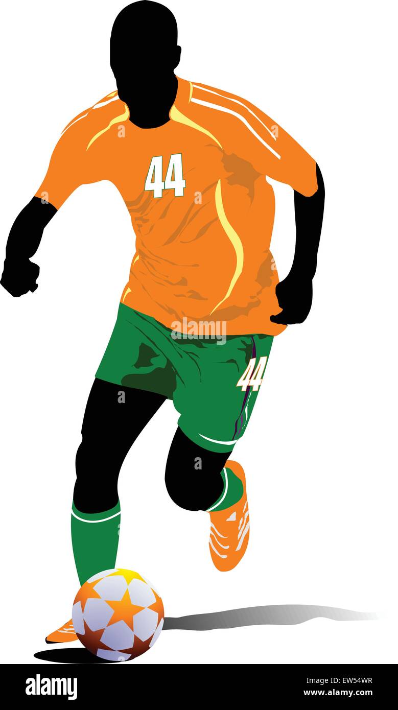 Joueurs de football. Vector illustration Illustration de Vecteur