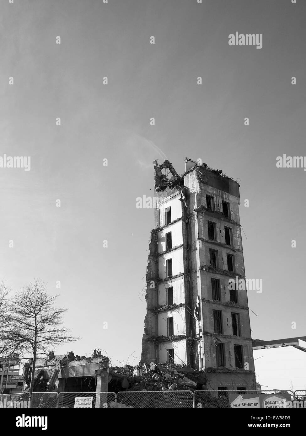 Christchurch Nouvelle-zélande tremblement de démolition Banque D'Images