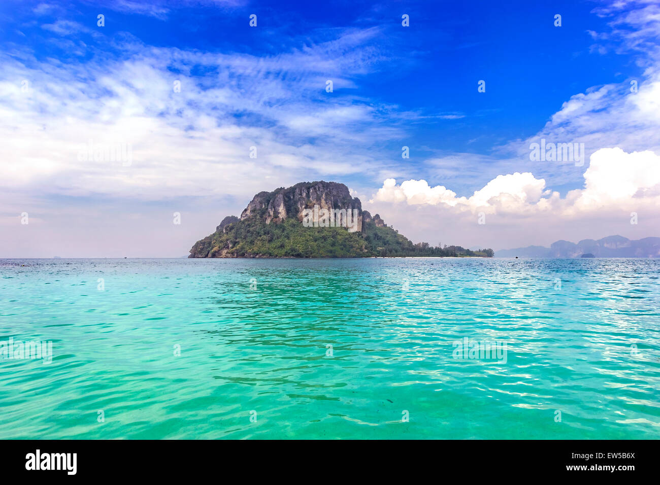 L'île tropicale, vacances d'arrière-plan. Banque D'Images
