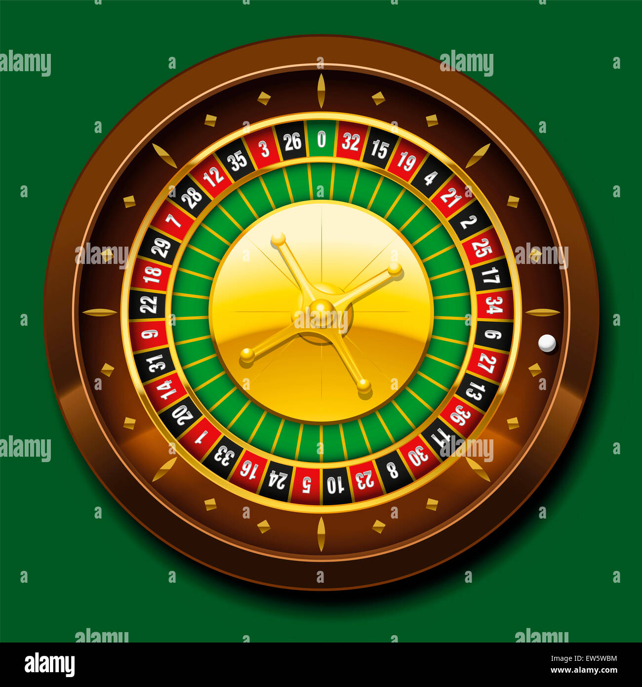 Roue de roulette française avec séquence de numérotation. Banque D'Images