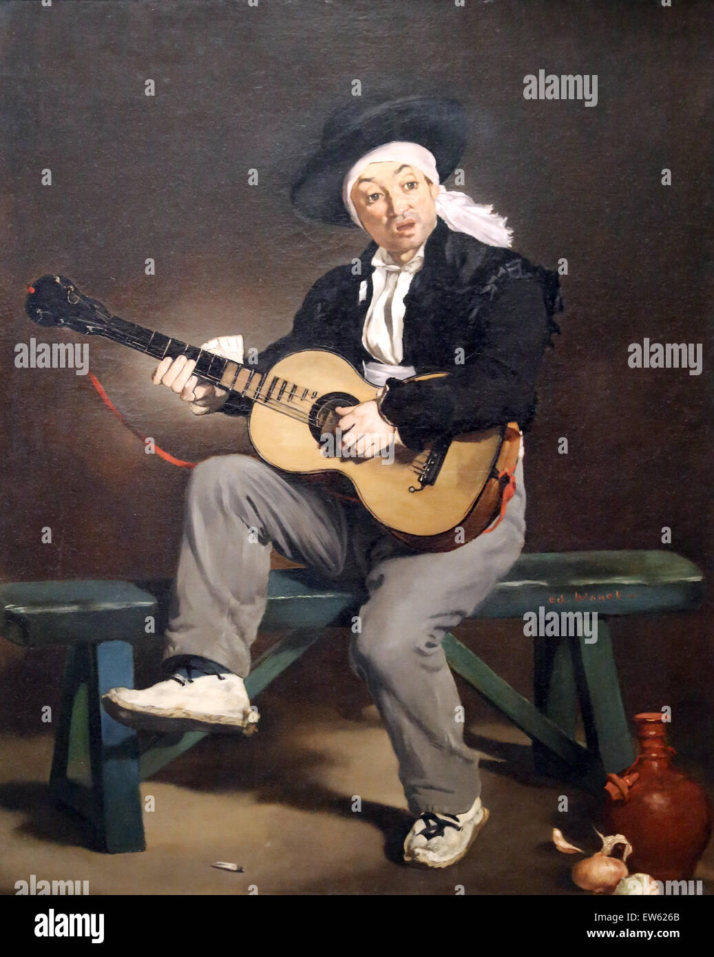 Edouard Manet (1832-1883). Le peintre français. Le chanteur espagnol, 1860. Huile sur toile. Metropolitan Museum of Art de New York. USA. Banque D'Images