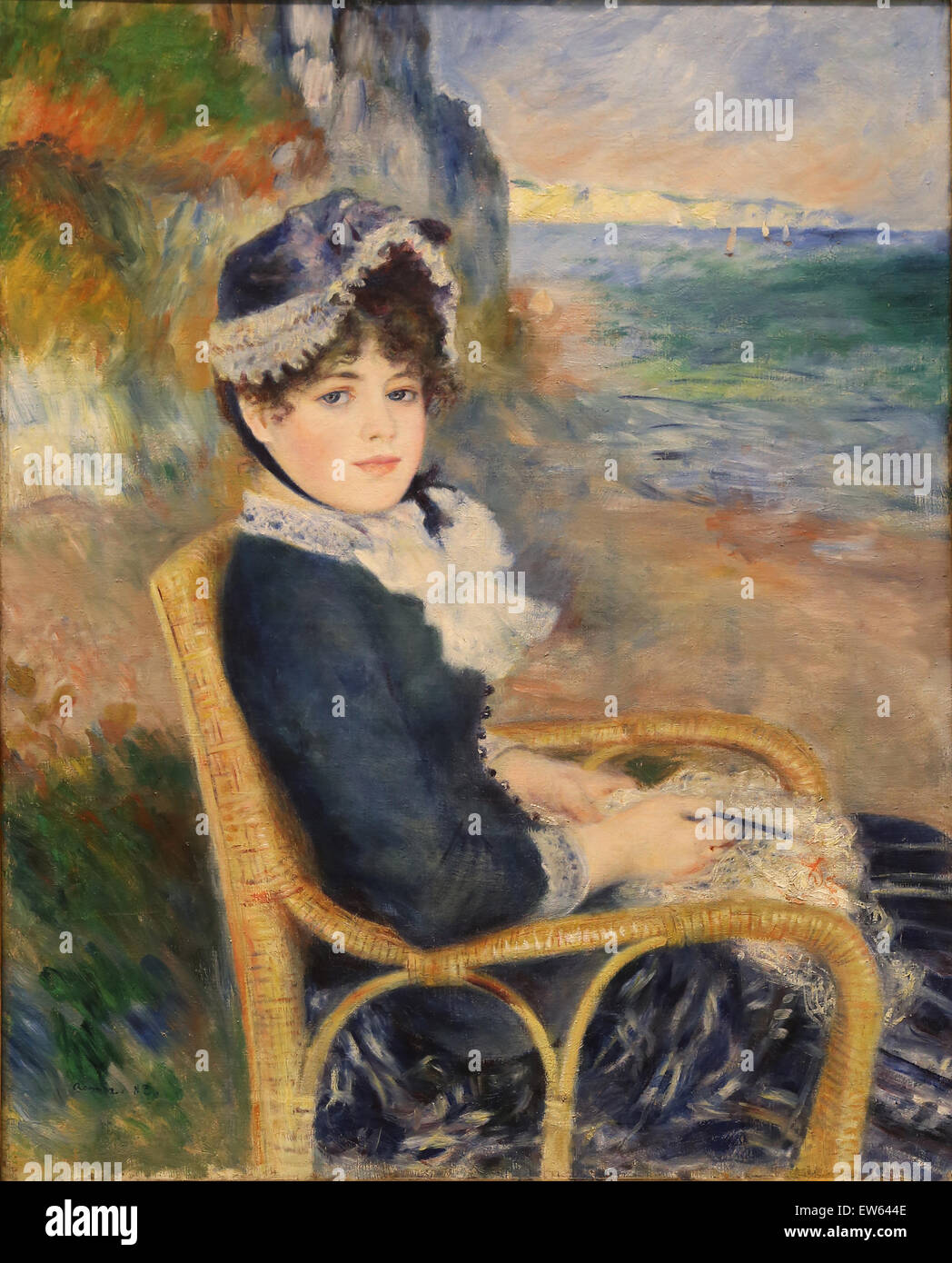 Auguste Renoir (1841-1919). Le peintre français. Par la mer, 1883. Huile sur toile. Metropolitan Museum of Art de New York. USA. Banque D'Images