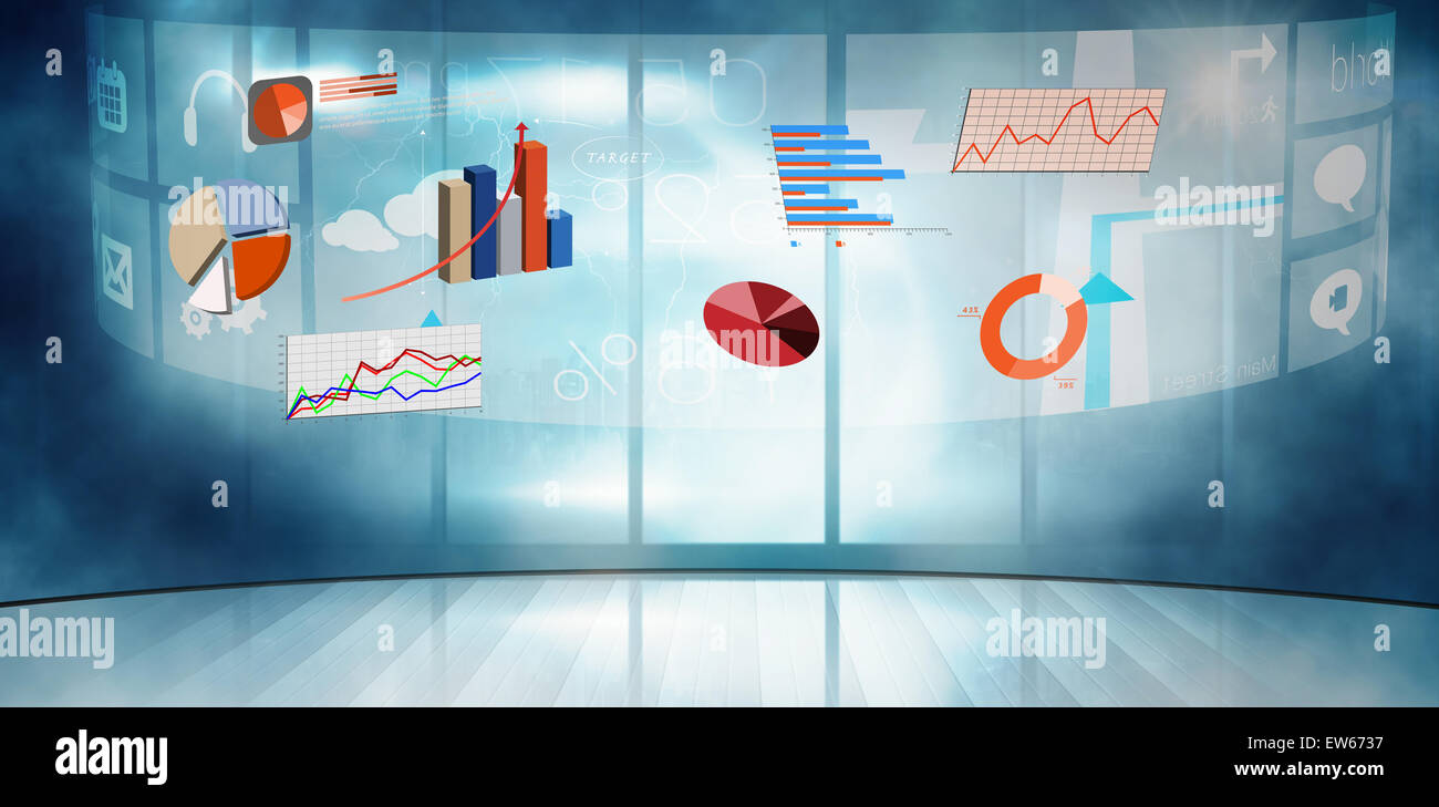 Image composite de graphiques et tableaux Banque D'Images