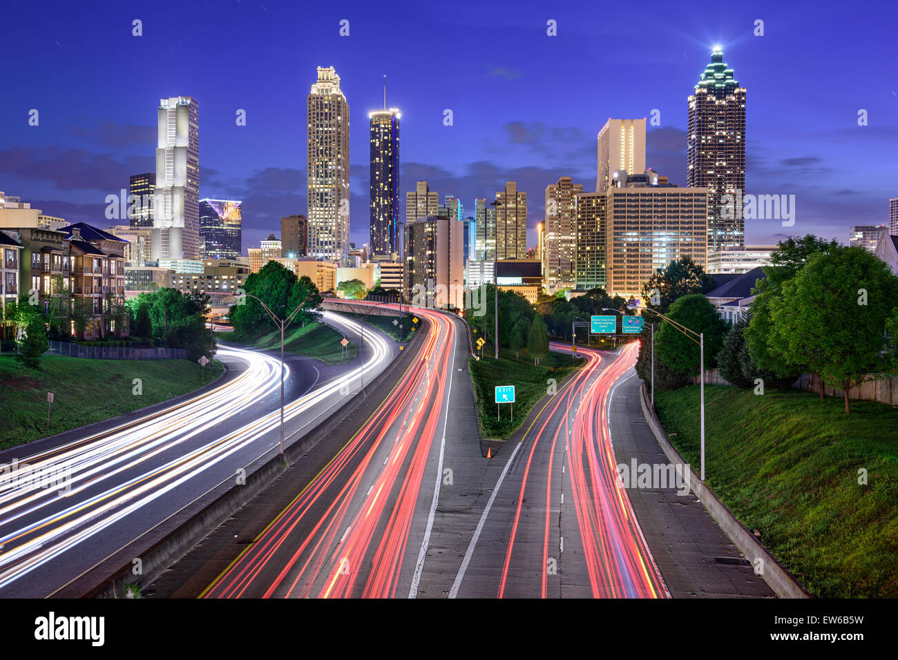 Atlanta, Georgia, USA Centre-ville de ville sur Freedom Parkway. Banque D'Images