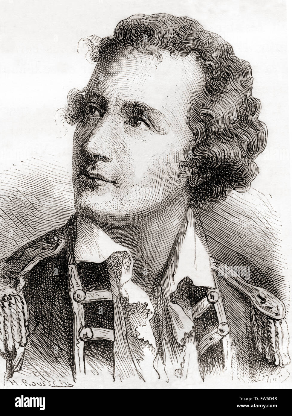 Vicenzo Lunardi, 1759 - 1806. L'inventeur italien, pionnier et officiel aeronaut. Banque D'Images