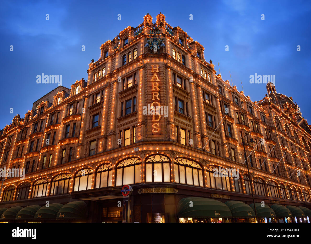 Harrods, Knightsbridge, London, UK. Banque D'Images