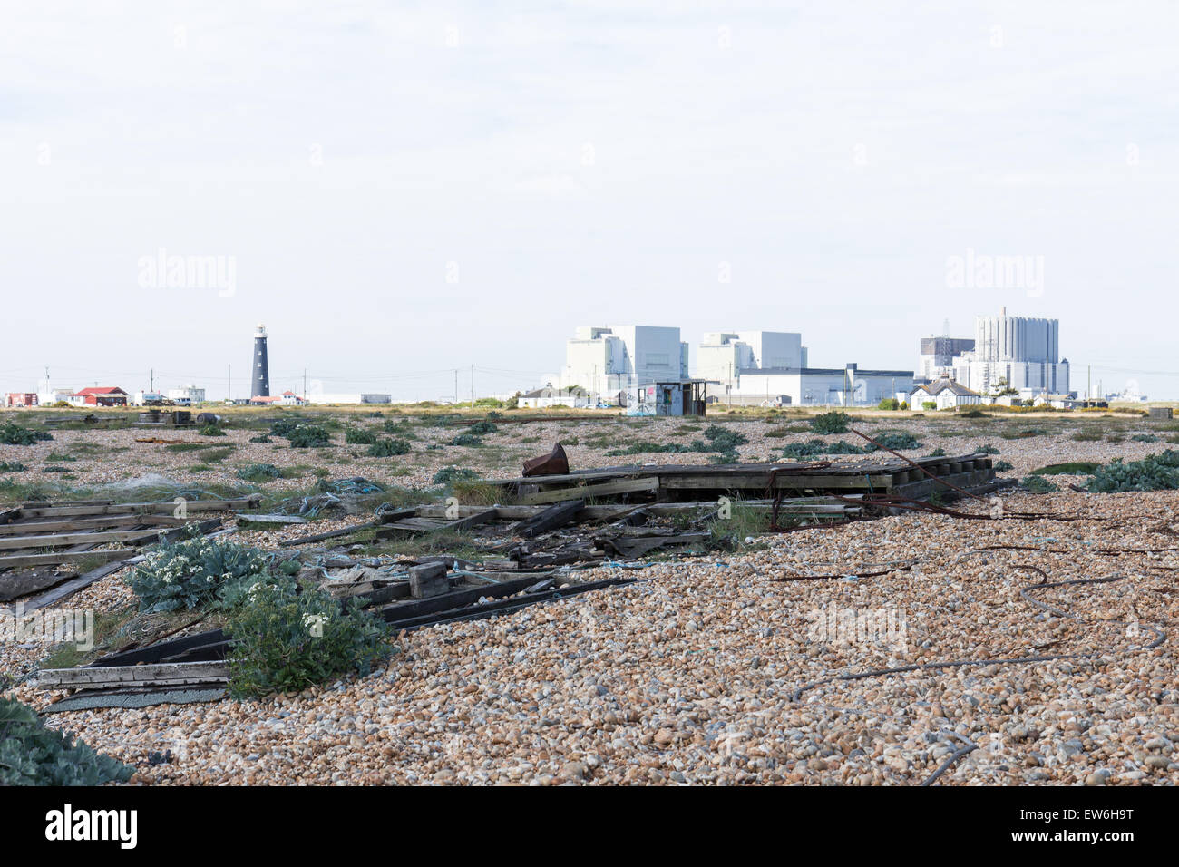 Dungeness Power Station de la plage de Kent à Dungeness Banque D'Images