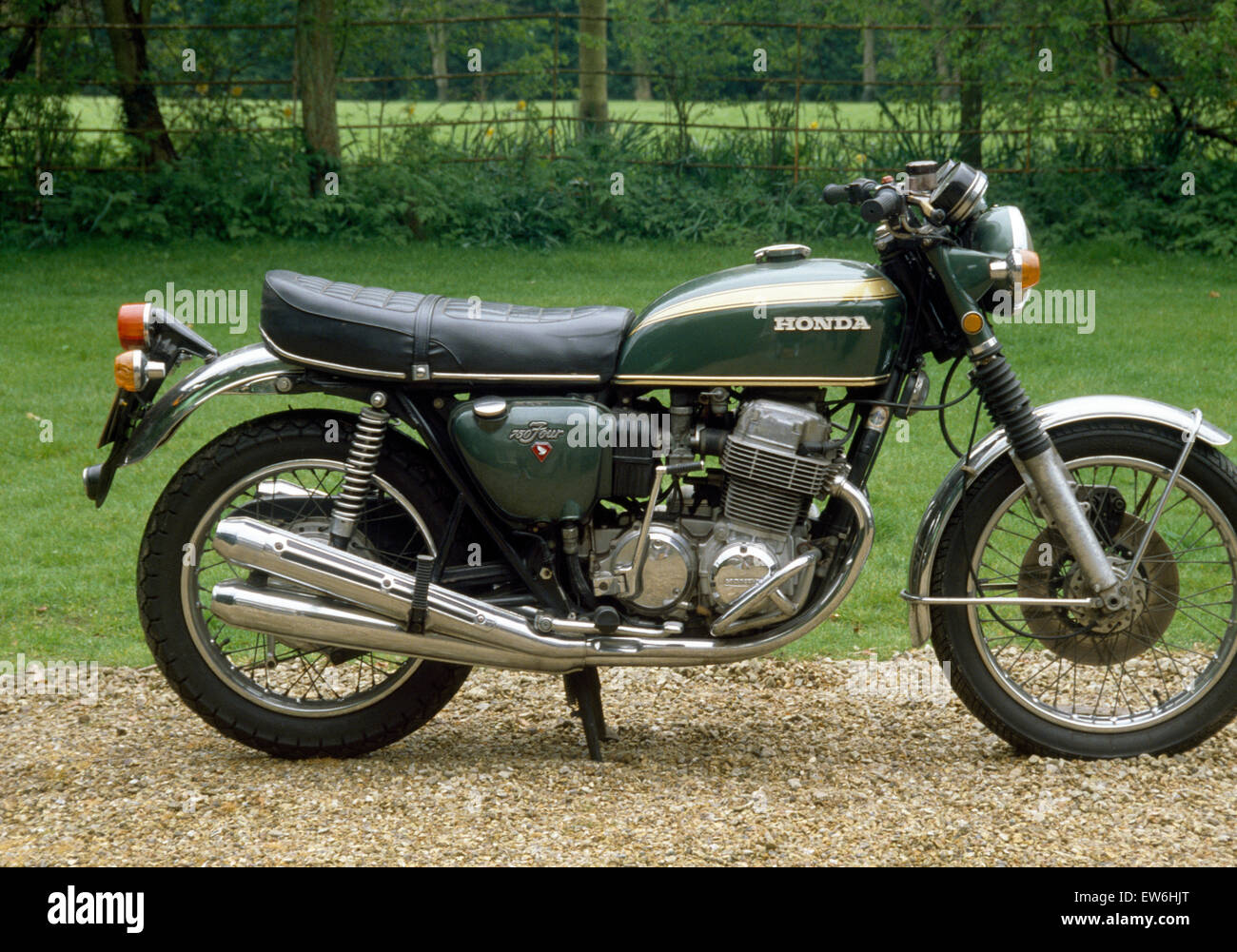 Close-up d'une moto Honda Banque D'Images