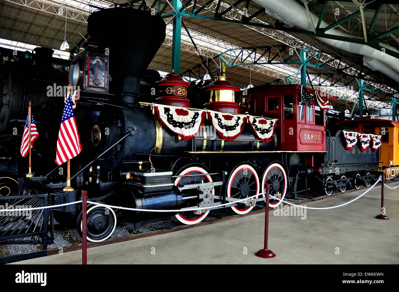 Strasburg, Pennsylvanie : La célèbre locomotive à vapeur John Bull sur l'affichage à l'Railroad Museum of Pennsylvania * Banque D'Images